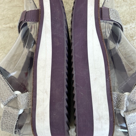 Teva Sandals Womens Size 6 Flatform Universal Platform Slingback Silver Orchid - Picture 7 of 9